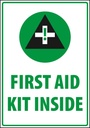 Safety Sign, Advarsel - Varsle førstehjelpssett inne, Størrelse 7 x 10 tommer, hvit vinyl