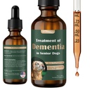 Senior Dog Supplements for Helse Helse og nervesystem Støtte, Mushroom Supplement for hunder, Dementia Supplement for beroligende og avslappende, adresser som blir tapt, sosial uttak - 59 ML