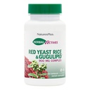 NaturesPlus Red Yeast Rice Gugulipid Complex - 450 mg, 60 Vegan Capsules - Resept Quality Herbal Supplement, Kolesterol Support - Vegetarisk, Glutenfri - 60 Services