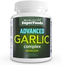 Avansert hvitløkskompleks - Kvalitet SuperFoods (100ct) Maks styrkekompleks inneholder en blanding av Odorless Garlic (Allium sativum), Parsley (petroselinum cristum) og klorofyll.