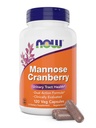 NU Matvarer Manose Cranberry, 120 Veg Kapsler - med PAC - 450mg dMannose, 250mg Hele Cranberry - Blader Cleanse og Urin Tract Health* - Veganvennlig Supplement, Ikke-GMO
