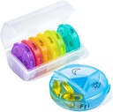 Weekly Pill Organizer, Chrxbei 3 ganger om dagen Pill Case Organizers 7 Day, Tykket reisepille med 21 store sammenligninger, BPA gratis medisinorganisator å holde vitamin, kosttilskudd, fiskeoljer