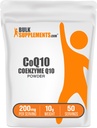 BulkSupplements.com Coenzym Q10 pulver - Coenzym Q10 200mg Supplement, ernæringskosttilskudd - Glutenfri, 200 mg per servering, 10g (0,35 oz) (Pack of 1)