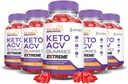 (5 Pack) Turbo Rippet Keto ACV Gummies Extreme 2000MG Turbo Rippet Keto Gummies Apple Cider Vinegar Formulert med Pomegranate Beet Juice pulver B12 Vegansk Ikke GMO 300 Gummys