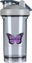 Hodgkin Lymfoma Cancer Awareness 18 Ounce Shaker flaske drikkblander Leak-sikker pre trening protein rister måltid erstatning rister flasker 500ML/18 Oz grå &-1&-1