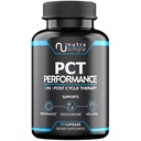 PCT Supplement for menn, 3-i-1 Postsyklus støtte og naturlig booster med estrogen blokker, lever støtte formel, laget i USA, med Fenugreek, Chrysin, Tongkat Ali, Melke Thistle - 60 kapsler