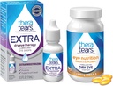 TheraTears 1200mg Omega 3 Supplement for Eye Nutrition,Organic Flaxfrø Triglycerid Fish Oil & VIT E,90 Count Eye Drops, Extra Tørr Øyeterapi,15 ml,0,5 Floz