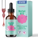 JoySpring Burst B12 Dråper - Vitamin B kompleks for barn (2 fl oz) B2, B6, B5 + Metylkobalamin B12 Barn Supplement for å støtte sunn vekst og utvikling, Vegan B12, Ages 2-16+
