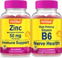 VelJa Sink + høy potens Vitamin B6, Gummies Bundle - Great Tasting, Vitamin Supplement, Glutenfri, GMO Free, Chewable Gummy