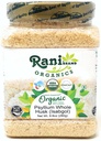 Rani Organics Psyllium Hele Husk pulver (Isabgol), Diett Fiber Supplement, USDA Organic 9,8oz (280 g) PET Jar ~ Alle naturlige | Vegansk | Glutenfri | Ikke-GMO | Indisk opprinnelse