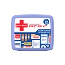 BAND-AID merkevare reise klar bærbar nødhjelp sett for mindre sår omsorg, perfekt for hjem, bil, reise, camping essensielt og utendørs nødsett, 80 stykker