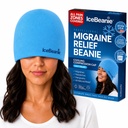 IceBeanie Migraine Relief Cap, som sett på haiktank, myk og strekkende Gel Tension hodepine Relief Cap, utvidet kjøling Hangover Ice Hat, Odorless Head Wrap Ice Pack Wrap, hodepine Migraine Mask