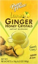 Prince of Peace Instant Natural Lemon Ginger Honning Crystals, 10 Sachets – Øyevarm eller kald drikke for trist relief og Soothes Throat – Lett å Brew Ginger og Honning Crystals