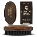 Striking Viking Skjeggbørste for menn - 4.3 tommers bøk trehåndtak, brun - Boar Bristle Skjeggbørste, reisestørrelse Detangler & Static Reducer