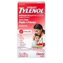 Infanter tylenol oral suspensjon flytende medisin med acetaminophen, babyfeber Reduser & smertestillende for mindre smerter og smerter, Sore Throat, hodepine og tannsmerter, Dye-fri Cherry, 1 fl oz