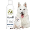 Wholistic Pet Organics Salmon Oil: Deep Sea Wild Alaskan Salmon Oil for hunder og katter - Naturlig Omega 3 Hunde Fish Oil Supplement med EPA og DHA for hud, Coat, hjerte og nervesystem helse