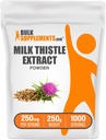 BulkSupplements.com Melk Thistle Ekstrakt pulver - Herbal Supplement, Melk Thistle Supplement - Glutenfri, 250 mg per servering, 250g (8,8 oz) (Pack of 1)