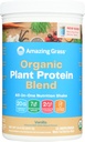Amazing Grass Organic Plant Protein Blanding: Vegansk protein pulver, Ny Protein Superfood Formula, All-In-One Ernæring Shake med Beet Root, ren vanilla, 11 Serveringer