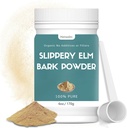 6 oz Organic Slippery Elm Powder, Organic Slippery Elm Bark pulver, 100% ren & naturlig, Mat-Grade, Hjelper Soothe Throat og Coughing, Vegan, Kjæledyrvennlig