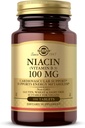 Solgar Niacin (Vitamin B3) 100 mg - 100 tabletter - støtter energimetabolisme - ikke-GMO, Vegan, Glutenfri, Dairy Free, Kosher - 100 Services