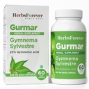 Herbsforever Gurmar Capsules | Gymnema Sylvestre Herbal Supplement | 7:1 Konsentrert ekstrakt | Støtter sunn livsstil | 60 Veg Kapsler | Ikke-GMO & Vegan