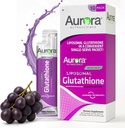 Aurora Nutrascience Micro-Liposomal flytende glutation, immun- og antioksidant Gut helsestøtte Supplement, 500 mg per servering, Glutenfri, Ikke-GMO, Sukkerfri, 10 enkeltserve pakker
