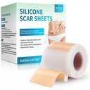 Silikone Scar Sheets, Silikone Scar Tape(1,6 \"x 60\" Roll-1,5M), Silikone Scar Strips, Profesjonell Scar Removal Sheets for Kirurgiske Scars, Keloid, C-del, Brenn et