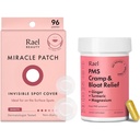 Rael Bundle - Usynlig Spot Cover Pimple Patches (96 Count) & PMS Supplement for kvinner (28 Capsules)