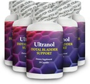 Ultranol Total Bladder Support - Naturlig Cranberry Supplement for urinhelse, Overaktiv Bladder Control, Inkontinens - Reduserer leaks og urency - 6 flasker - 180 kapsler
