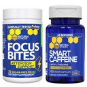 NATURAL STACKS Smart Caffeine + Focus Bites Bundle - Koffein & Paraxanthine Supplements - Støtter energi og fokus * - Ingen Jitters eller Crash - 90 stykker