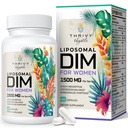 Liposomal DIM Supplement - 1500 mg kvinner DIM Supplement - Estrogen Supplements Inneholder vitamin E, Aften Primrose, Black Cohosh, Omega-3 fettsyrer