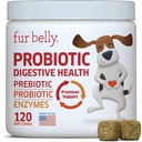 Probiotika for hunder - Hot Spot Remedy for hund + Prebiotiske - Hundeallergi Chews - Forbedre Digestion & Upset Tummy, Relieve Gas & Diarréa, Hundeprobiotika og Digestive Enzymes, 120 Hundeprobiotiske Chews