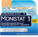MONISTAT 1-Dose Yeast infeksjonsbehandling, 1 egg Sett inn & ekstern kløe krem