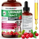 MaxBuddy Natural UTI behandlingsstøtte - Cranberry Urin Tract infeksjon omsorg og forebygging hjelp for katter og hunder - Nyre & Blader wellness supplement dråper - Støtte for Urin Flow