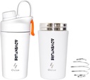 Ozizo Protein Blande Cup for Protein Mixes - 20 Ounces Rustfritt stål Protein Shaker Flaske, Isolert, Leak Proof, Odor Resistant, Små søte Gym Mixer for menn, kvinner, gutter, jenter, varme og kalde drikker