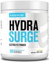 Jacked Factory HYDRASURGE Electrolyte Powder - Hydration Supplement m/Key Minerals, Himalayan Sea Salt, Kokosvann - Keto Vennlig, Naturlig søtt - 60 Serveringer, Lemonade