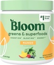 Bloom Nutrition Superfood Grønn Powder, Digestive Enzymes m/Probiotika og Prebiotika, Gut helse, Bloating Relief for kvinner, Klorella, 15 SVG (15 Serveringer (Pack of 1), Mango)