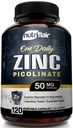NutriFlair Zinc Picolinat 50 mg, 120 kapsler - Maksimal absorpsjon Sink Supplement piller - Immunsystem Booster, immunforsvar, kraftig ikke-GMO Antioksidant - Sammenlign med gluconat, Citrat, Oxid