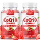 softbear CoQ10 Gummies 400 mg Coenzym Q10 Supplement for voksne, høy absorpsjon coq10 pluss Omega-3, magnesium, vitamin B3 & sink for cellulær energi og antioksidant, Strawberry Flavor 120 Count