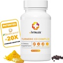Turmeric Curcumin Supplement 60 Serveringer - Støtter felles helse | BioPerine Black Pepper ekstrakt med 500 mg kapsler, Curcuminoids 475mg | Hjelper Liver funksjon, Digestion og bedre absorpsjon