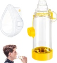 Håndholdte Inhaler Spacer for spedbarn, barn og voksne - Anti-statisk - Bærbar design for hjem, skole og reise - Myk silikonmaske - Nesti OTC Spacer - lett å rengjøre (Ålå voksen)