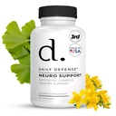 Nootropics Brain Support Supplement - 30 kapsler - Fokus & minne Supplement for hjernen med Bacopa Monnieri, Huperzia Serrata, St. John's Wort & Ginkgo Biloba - Neuro Support