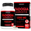 Fadogia Agrestis Extract 1000mg per servering - [Maximum styrke] - Styrke, Drive, Atletisk ytelse, Muskelmasse - Tredjeparts testet - Zero Fillers - Glutenfri, Ikke-GMO, Veganske kapsler