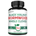 Satoomi 5 i 1 Wormwood Kapsler Supplement - med Black Walnut Cloves Turmeric og Berberine HCl - 90 Kapsler - Immunsystem & Digestion Helse
