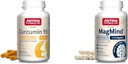 Jarrow Formulas Curcumin 95 500mg - Opp til 120 Serveringer (Veggie Caps) - Turmeric Curcumin Extract & MagMind Brain Helse Med Magtein (Magnesium L-Treonate), Diett Supplement