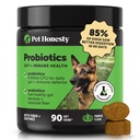 Kjæledyr ærlige probiotika for hunder for anlednings Diarhea & Bowel støtte, Digestive enzymer med prebiotika for gut helse for hunder, immunisme helse og kløe relief (Pumpkin 90 ct)