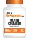 BulkSupplements.com Marine Collage Capsules - Fish Collage Supplement, Kollagen for kvinner og menn - Hydrolysert kollagen, Glutenfri, 5 Kapsler per servering, 300 Kapsler (pakke av 1)