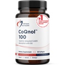 Designs for helse CoQnol 100mg - CoQ10 Ubiquinol med superior biotilgjengelighet + Eksklusiv absorpsjonsteknologi - Double CoenzymeQ10 Boost with GG - hjerte, sunn aldring + cellestøtte (60 Softgels)