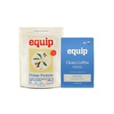 Equip Foods Prime Protein pulver vanilla og gull standard ren kaffe