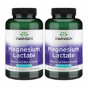 Swanson Magnesium Lactate - Mineral Supplement for å fremme muskel og bein helse støtte - Lactate-fri Lactate Mineral Form for Gentle Absorpsjon - (120 kapsler, 84 mg hver) 2 Pack